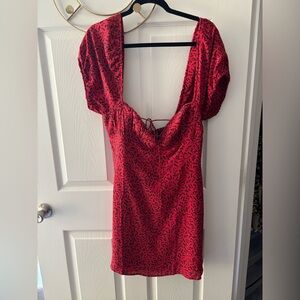 Realisation Par Venus Dress Red Squiggle Large